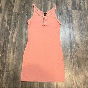 Women’s F21 Pink/Nude Sleeveless Mini Bodycon Dress Size XS